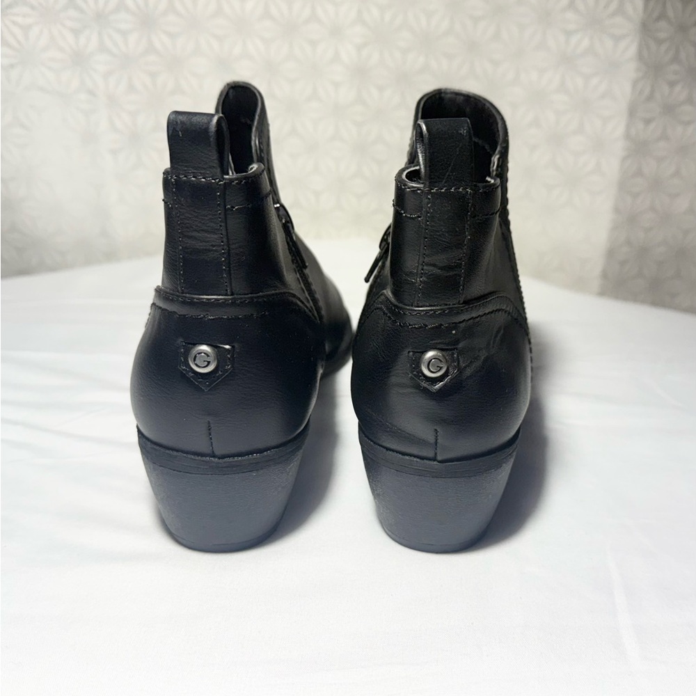 G by Guess Black Ankle Boots Troye Women Size 8M Synthetic Leather Zipper - Picture 2 of 7